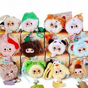 New/Sealed Baby Three Phone Lanyard Plushie Blind Box